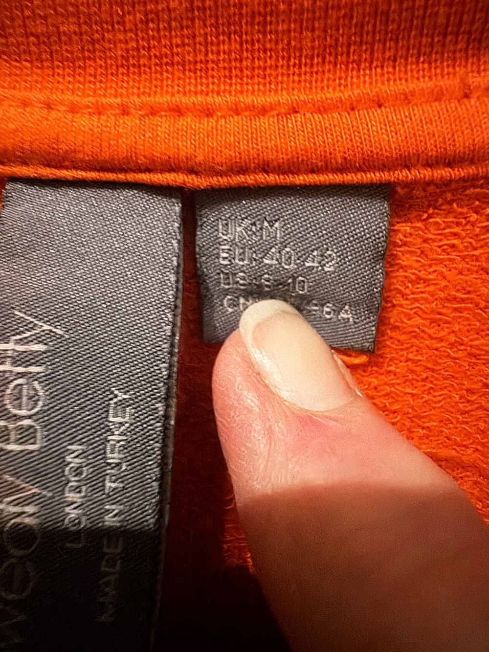 Sweaty Betty 'After Class' French Terry orange crew sweatshirt w/ thumbholes - Picture 8 of 9